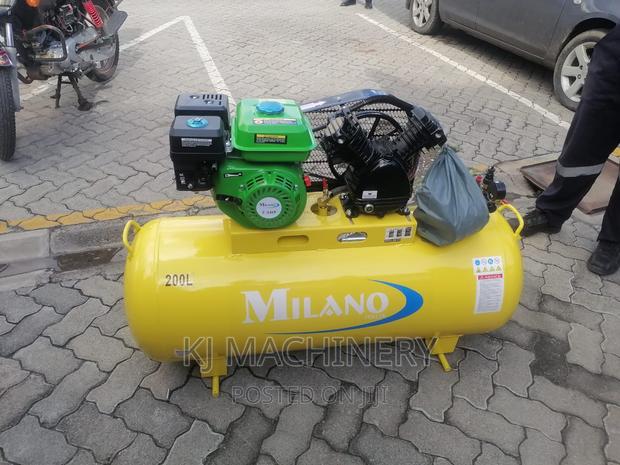 Gasoline Air Compressor -Petrol Driven 200litres - thumbnail 4