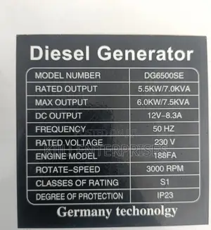 Girasol 7kva Diesel Generator Available