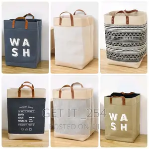 Canvas Laundry Baskets*
Leather Handles
Size 33*45*20cm