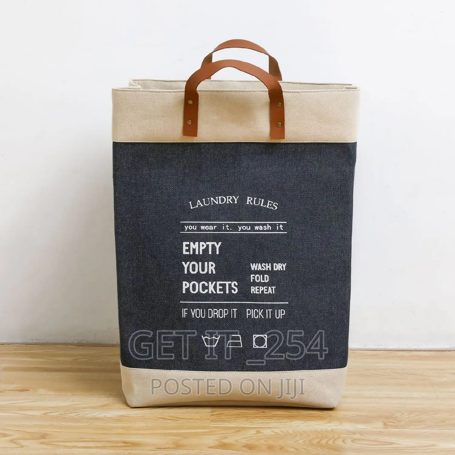 Canvas Laundry Baskets*
Leather Handles
Size 33*45*20cm