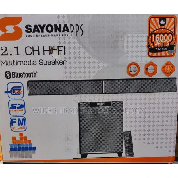 Sayona SHT-1253 BT--2.1CH Sub Woofer System Black - main view