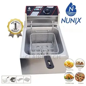Nunix Stainless Steel Single Electric Chips Fryer 6l