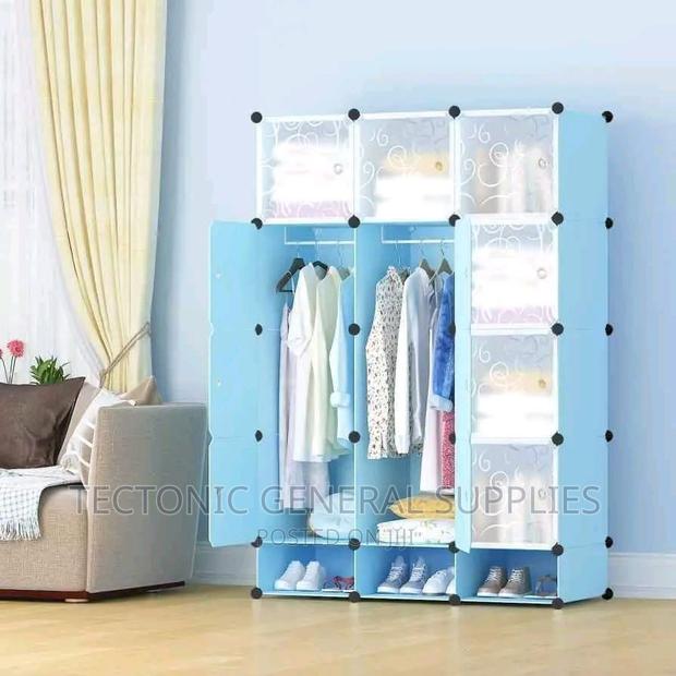 Plastic Wardrobe Blue and Black Available - main view
