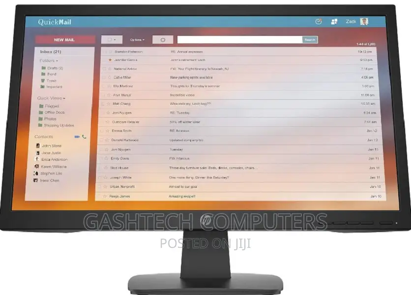 HP P22v G4 21.5" FHD Monitor, Black Color, Connectivity : VG