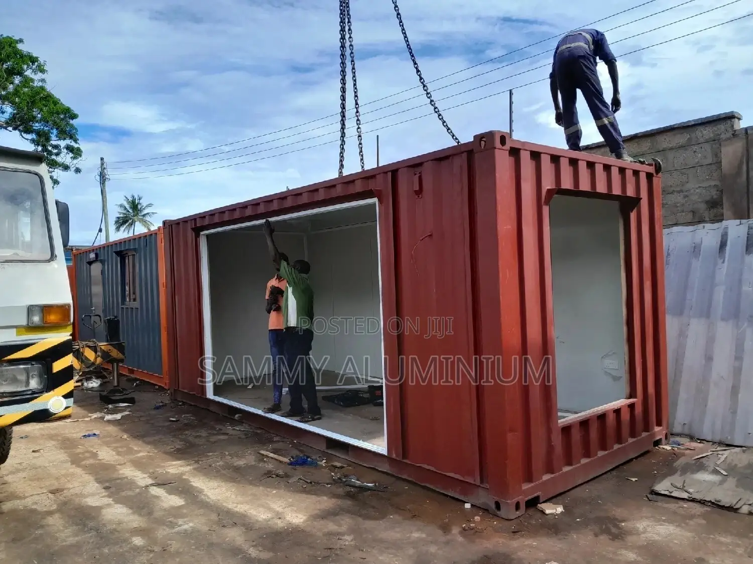 Aluminium Sliding Windows on Containers