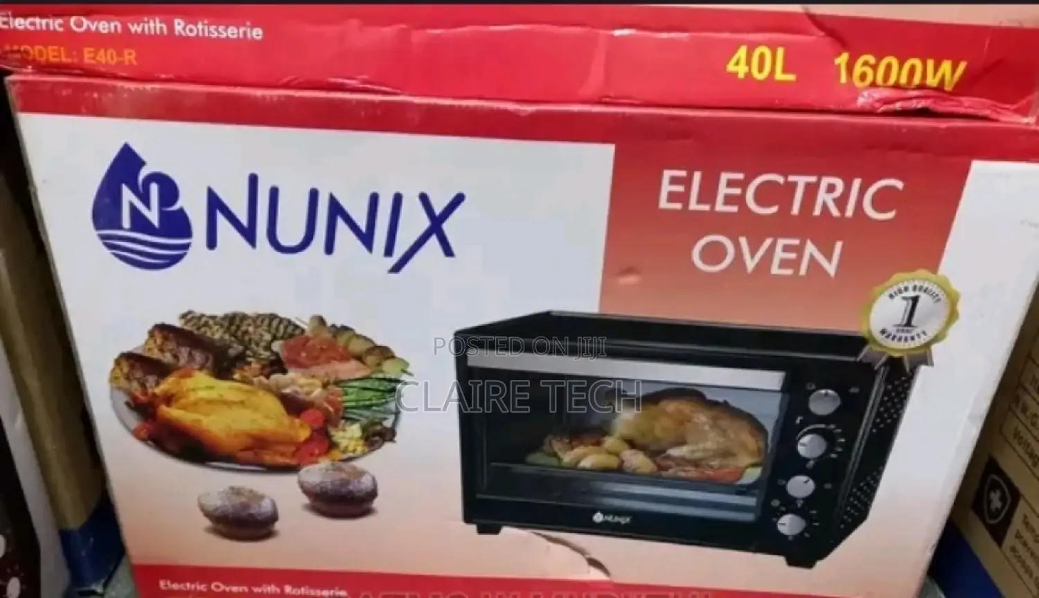 Electric Oven! Nunix 40l Oven With Rotisserie