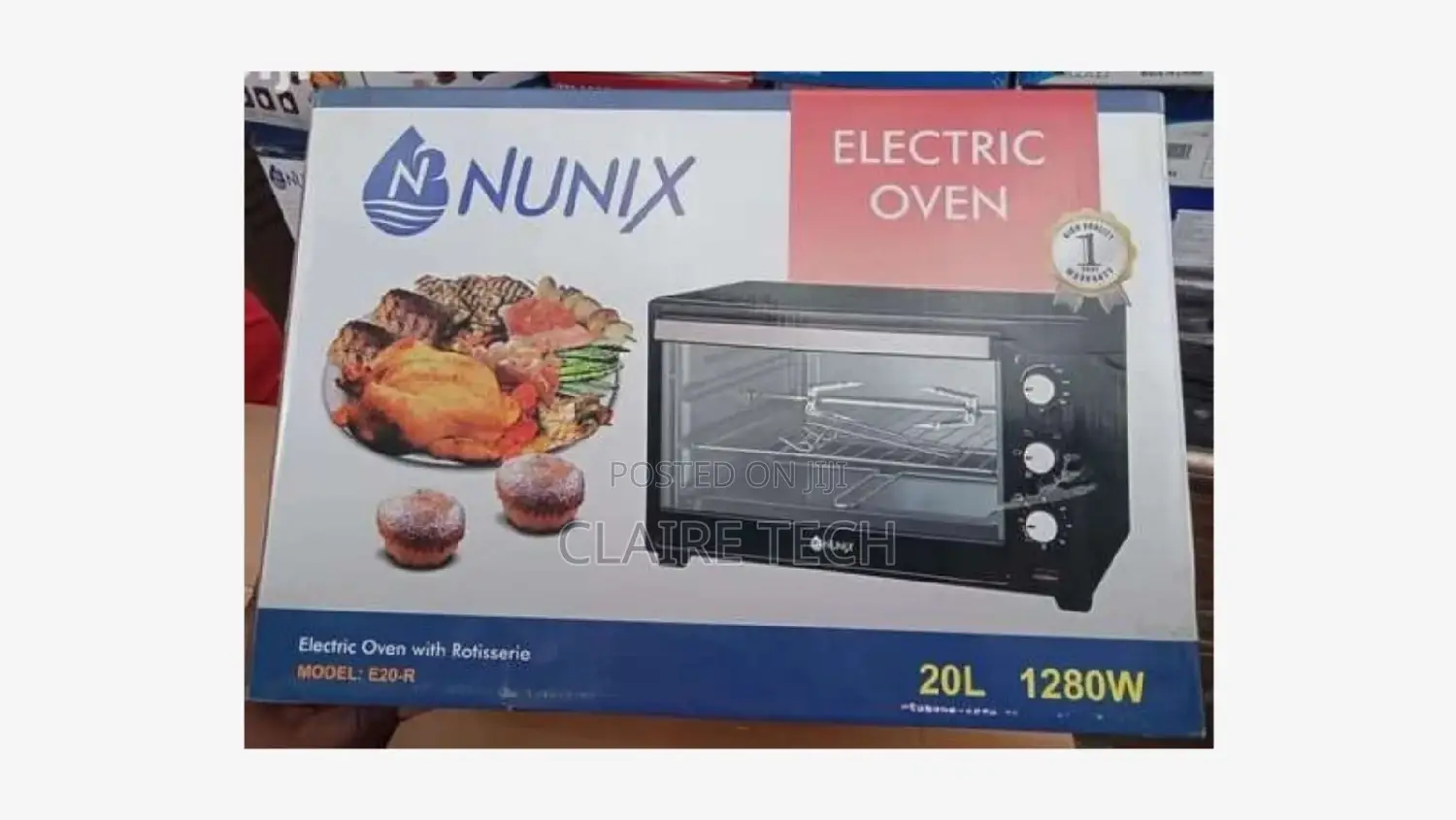 Electric Oven Cooker! Nunix Rotisserie 20l Electric Oven