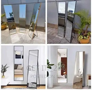 Slim Skinny Alloy Frame Full Length Dressing Mirror 160*40cm