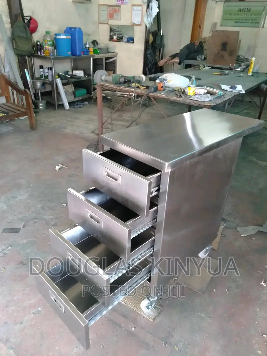 Stainless Steel Cabinet Drawer.