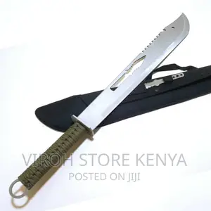 Shealthed Machete Long Panga Sword With Throwing Knife