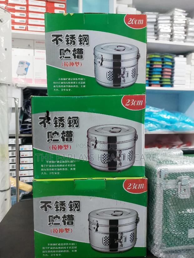 Stainless Steel Sterilizing Gauze Drums.