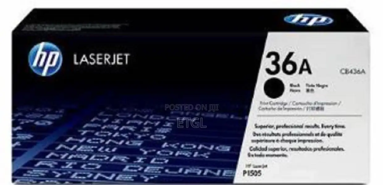 :Original HP 36A Black Toner Cartridge CB436A