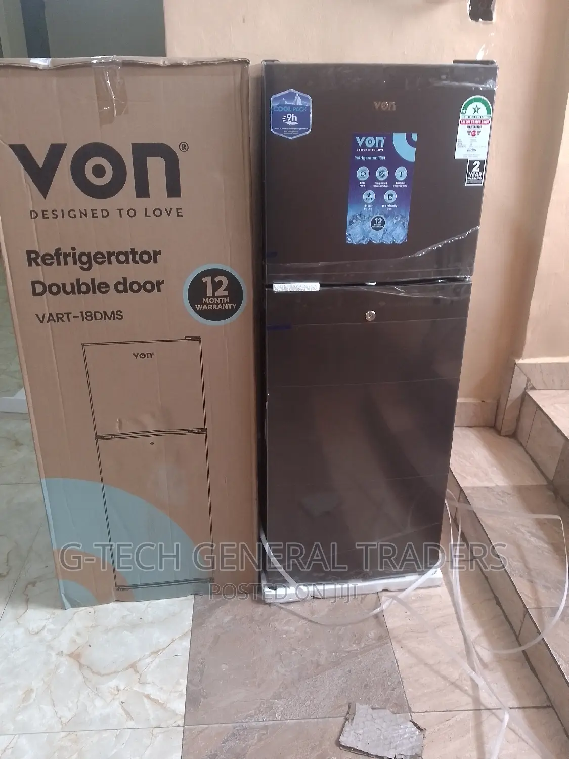 Von Refrigerator!Von 138l Double Door Refrigerator