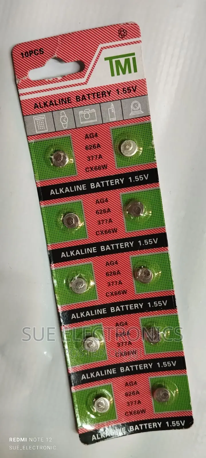 AG4 LR626W Alkaline Watch Button Cell Battery 1.55V