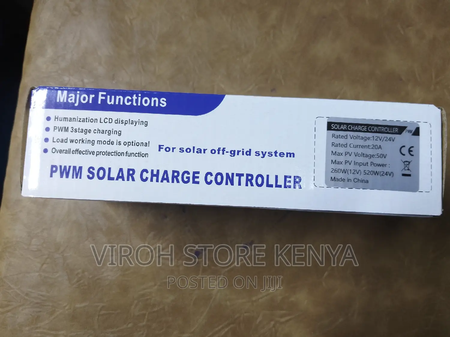 Solar Charge Controller 20A 12v/24v 260/520watts