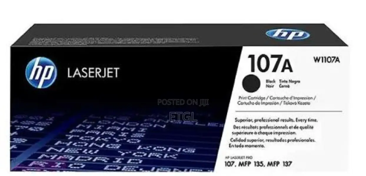.Hp 107a Black Laser Toner Cartridge (W1107a)