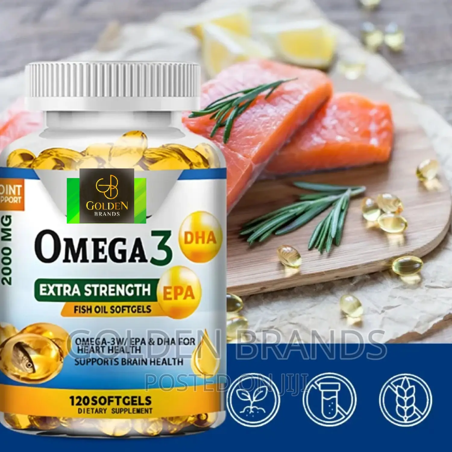 Omega 3 Fish Oil Softgels For Brain, Nervous System, Heart in Nairobi