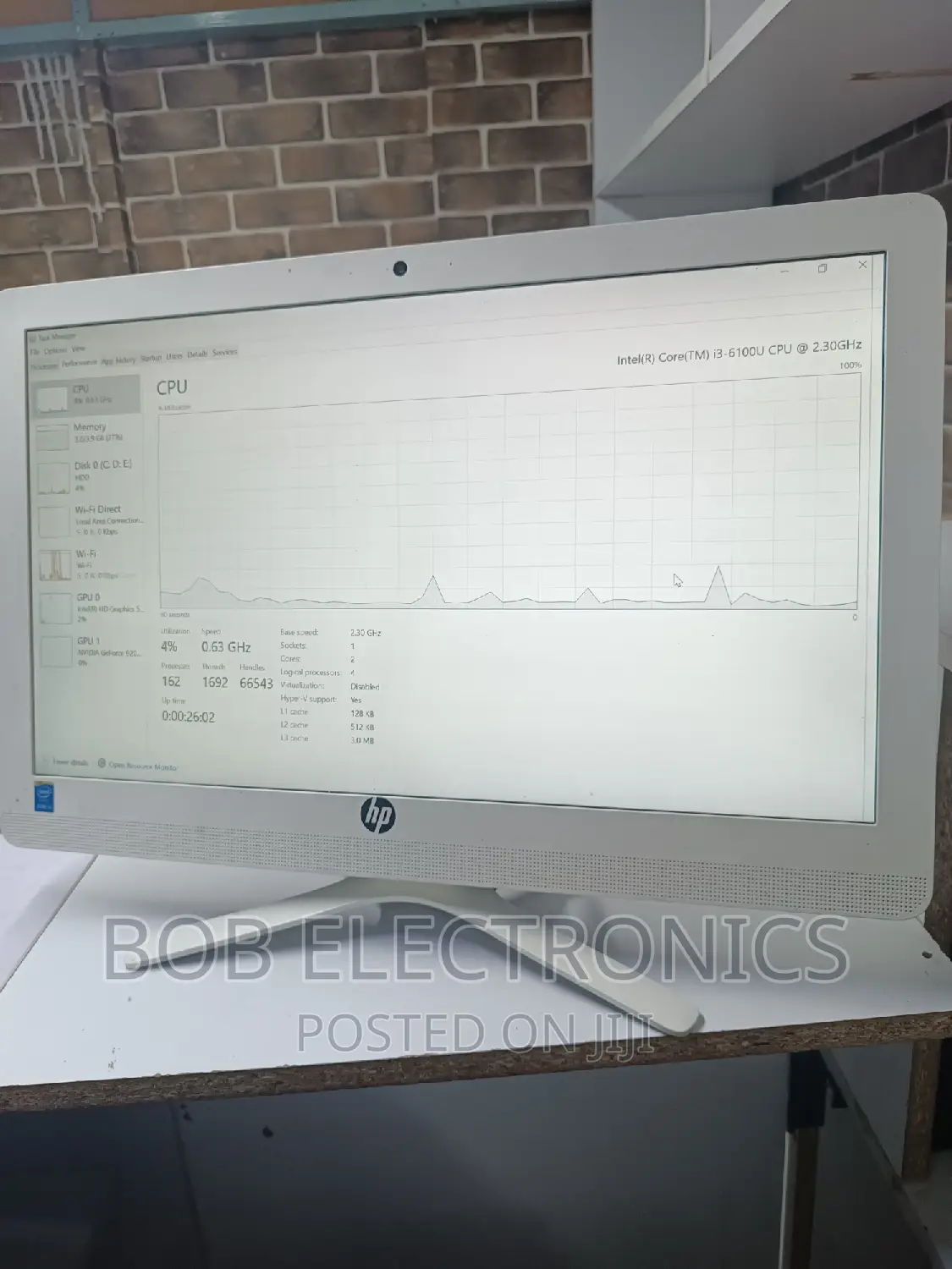 Desktop Computer HP AiO 24 4GB Intel Core I3 HDD 500GB