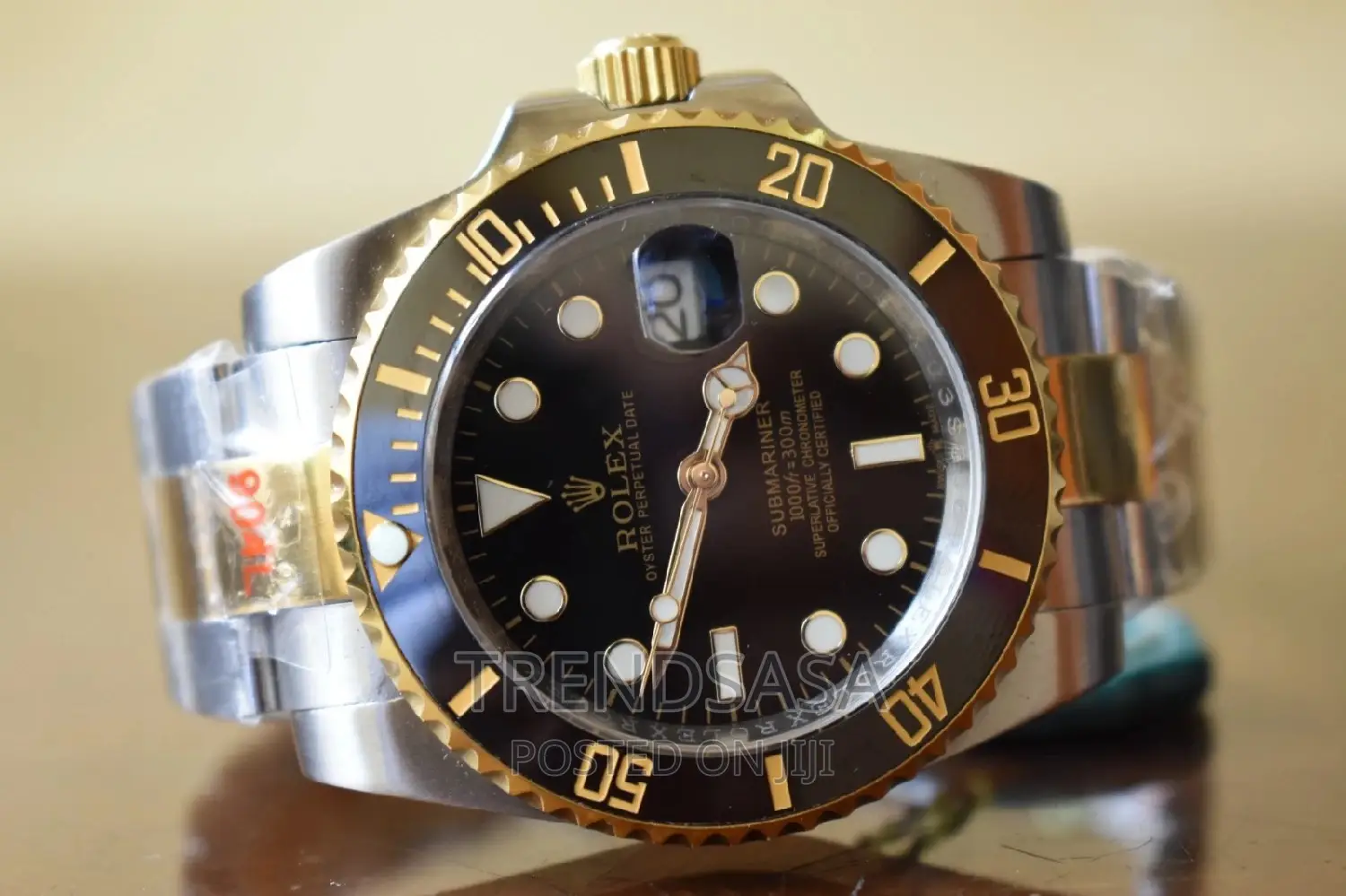 Rolex Submariner Two Tone Yellow Gold and Silver