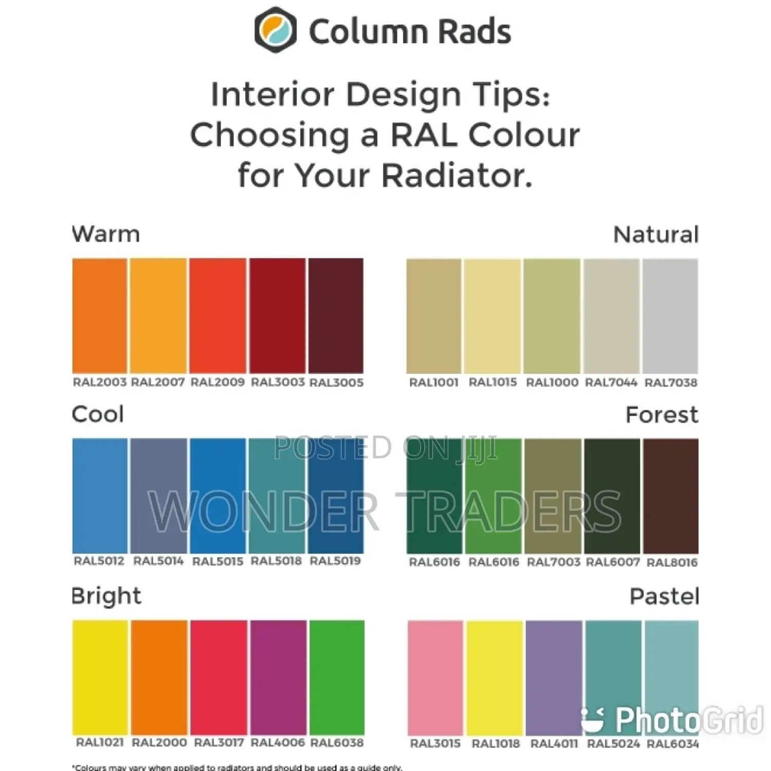 Column Matching Colour