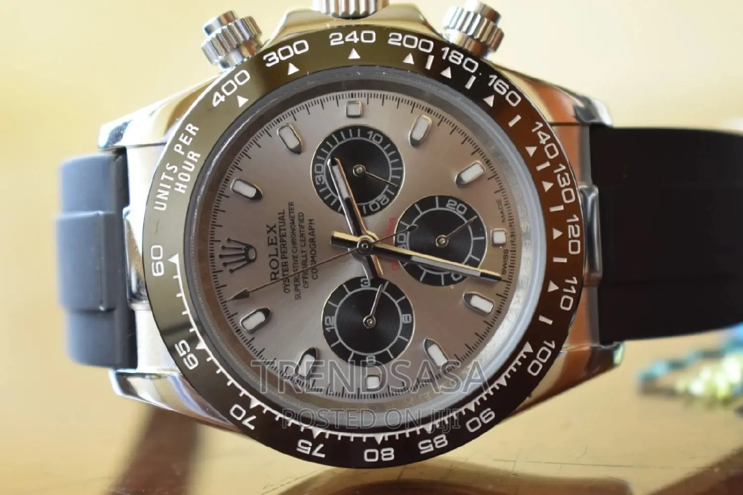 Rolex Daytona Silver Dial Oyster Flex Rubber Straps