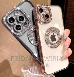 iPhone 14 Clear Silicone Case With Glitters