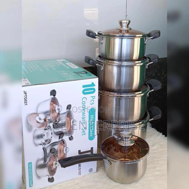 James Pot 10 Pieces Stainless Steel Cookware Set - main view