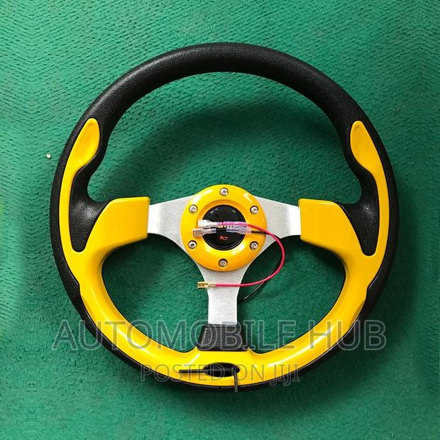 Yellow Momo Sport Steering Wheel - main view