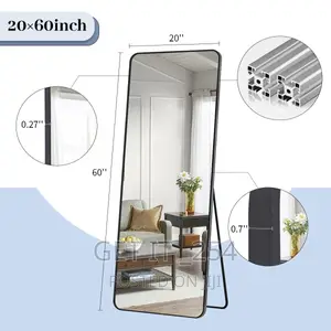 *Unbreakable Full Length Mirror With Metallic Frame