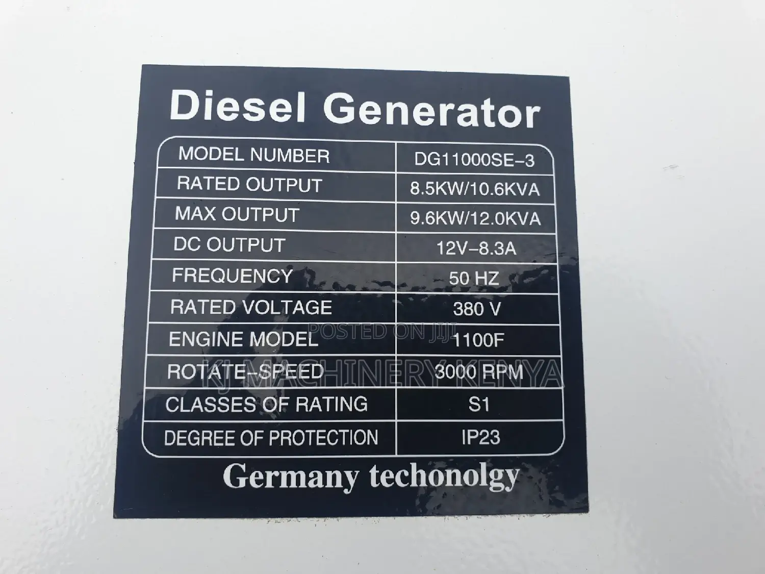 12kva Standby Generator - One Year Warranty