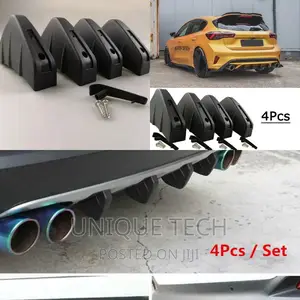 4 Pieces Car Modified Rear Bumper Diffuser- Anti-Collision