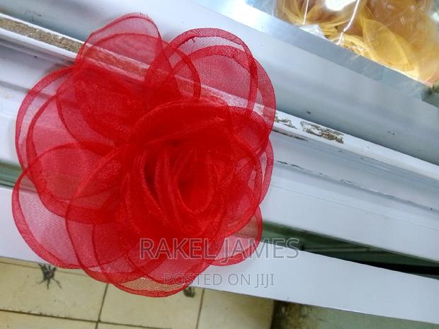 Ladies Red Brooch Flower - thumbnail 3