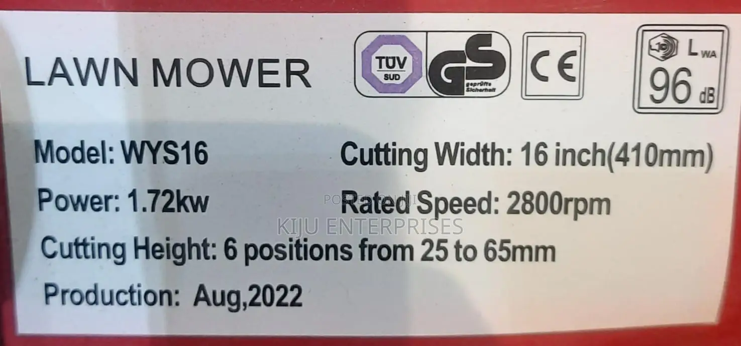 16inces Lawnmower Loncin Available
