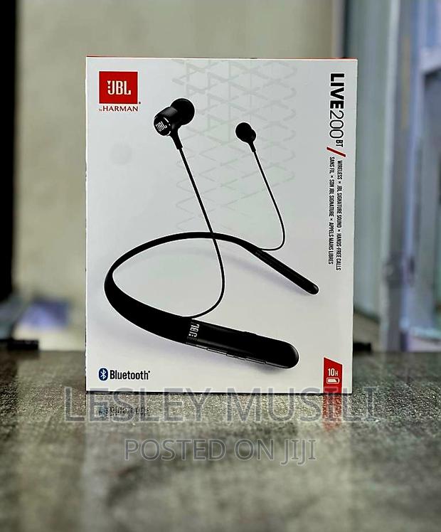 JBL Live 200BT Wireless in-Ear Neckband Headphones (Black)