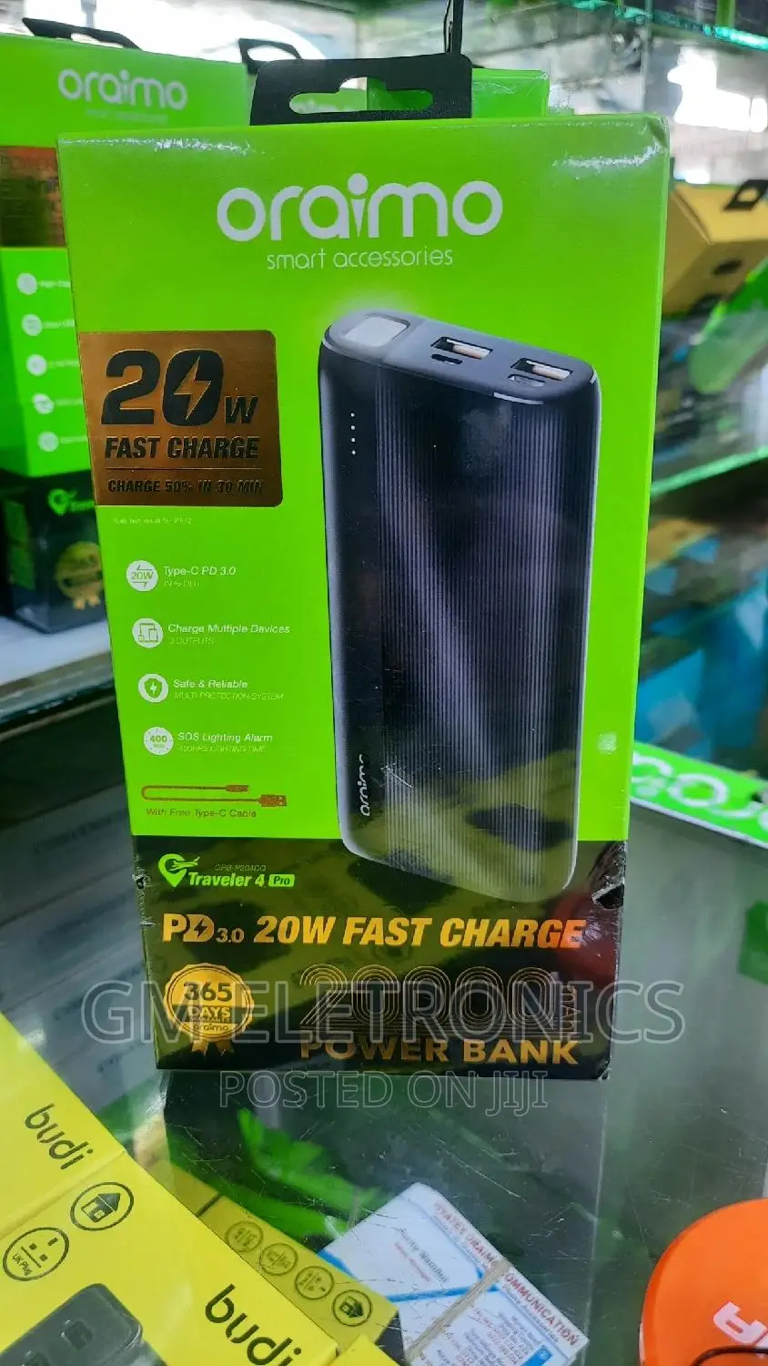 Oraimo Traveler 4 Pro 20W [PD3.0 QC3.0] 20000mah Powerbank