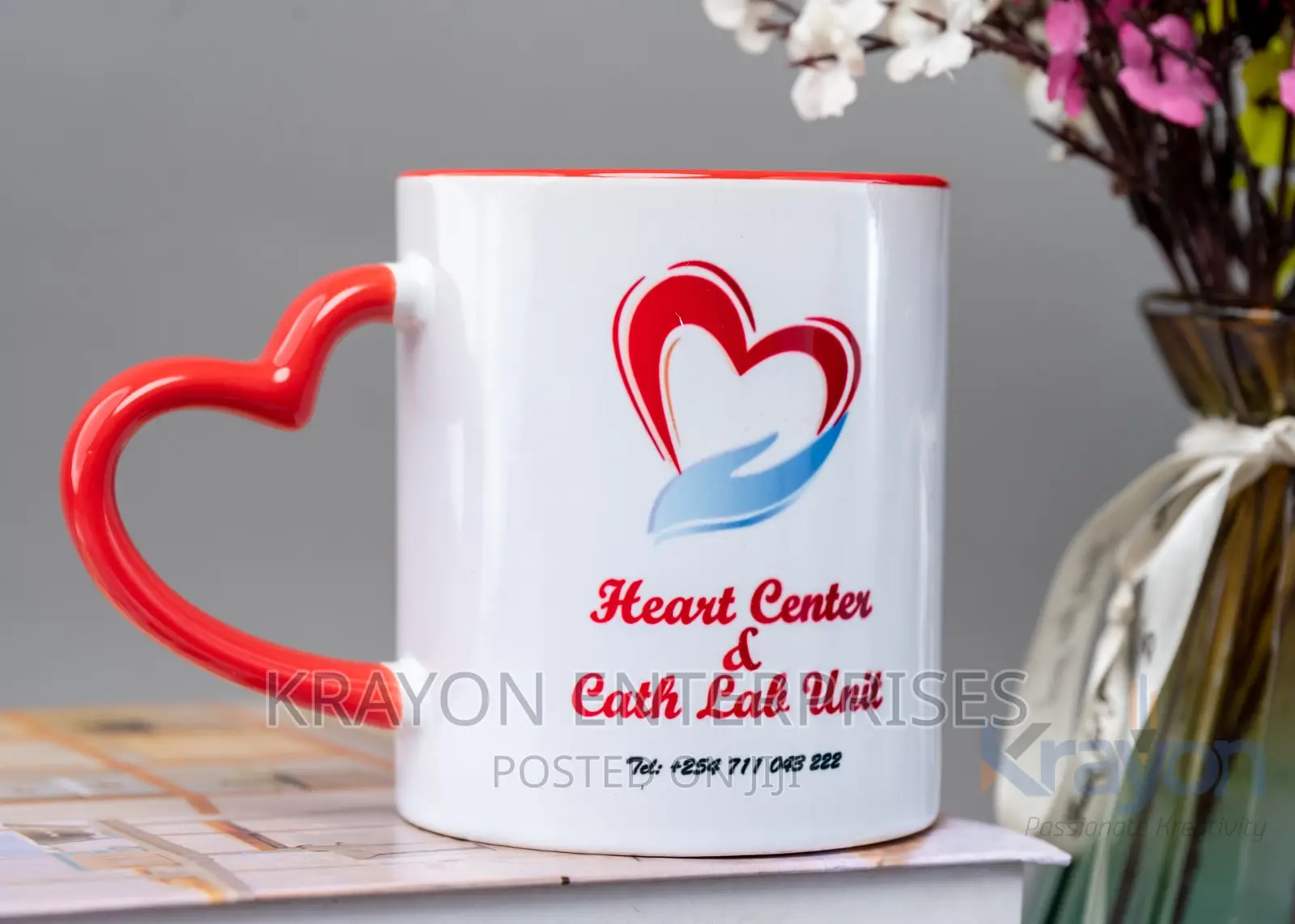 Love Handle Red Mugs(Sublimation)