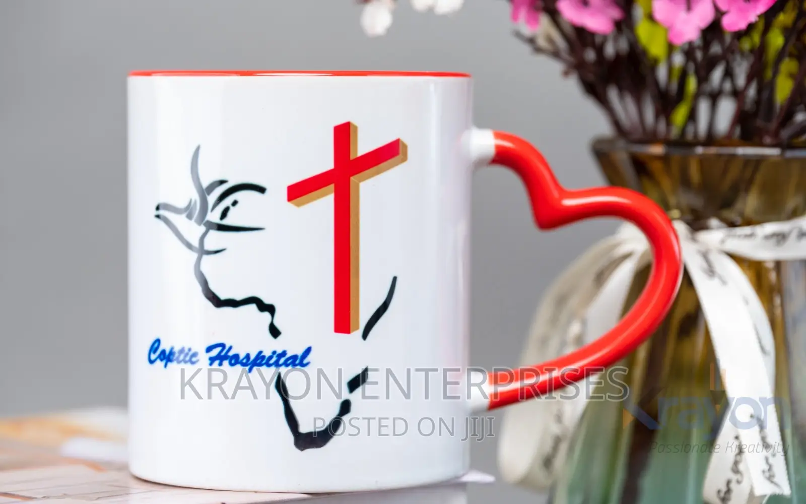 Love Handle Red Mugs(Sublimation)