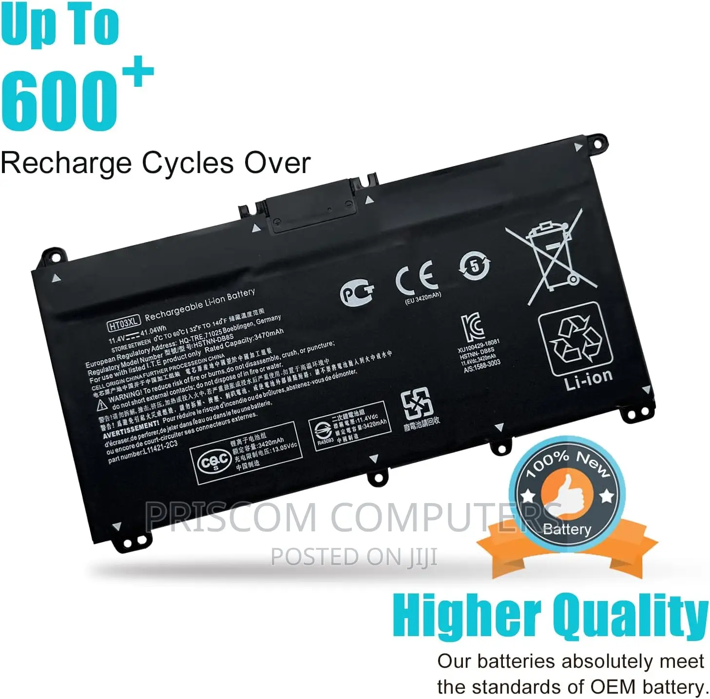 HP HT03XL Battery for Notebook 250 G7