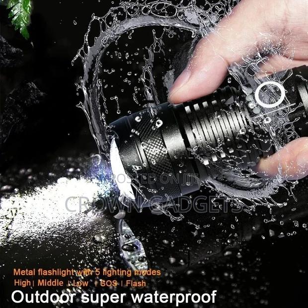 Most Powerful Flashlight 5 Modes Usb Zoom Led Torch Aluminiu - thumbnail 3