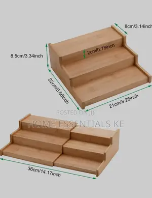 Expandable Bamboo 3tier Perfume/Spice Rack