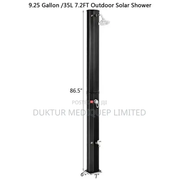 35L Outdoor Solar Heating Shower 7.2ft Adjustable Base
