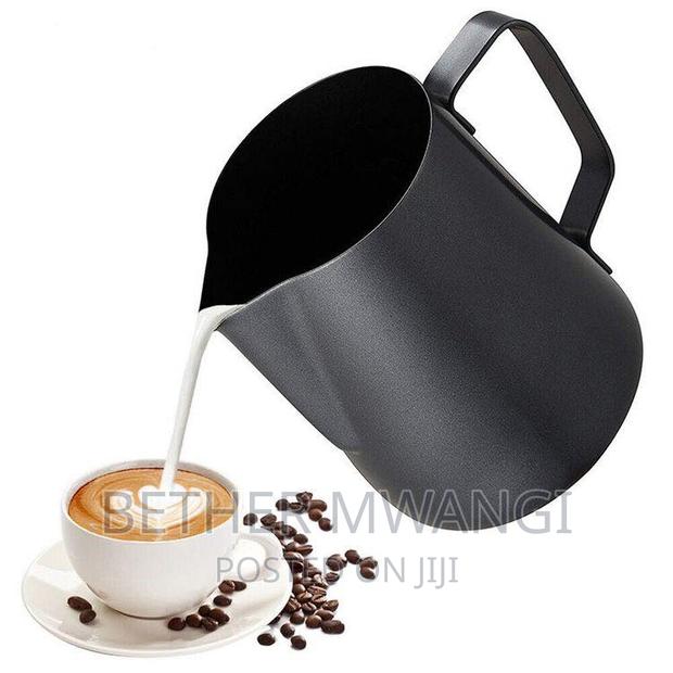 Black Milk Frothing Pitcher Steaming Cup Available . - thumbnail 2