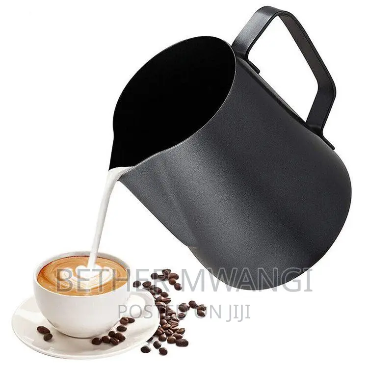 Black Milk Frothing Pitcher Steaming Cup Available .