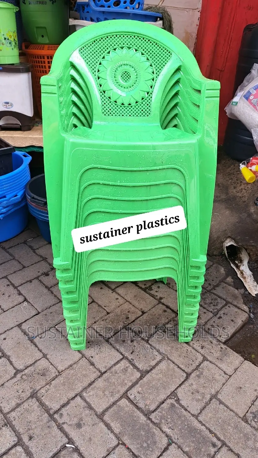 Safaricom Green Plastic Chairs