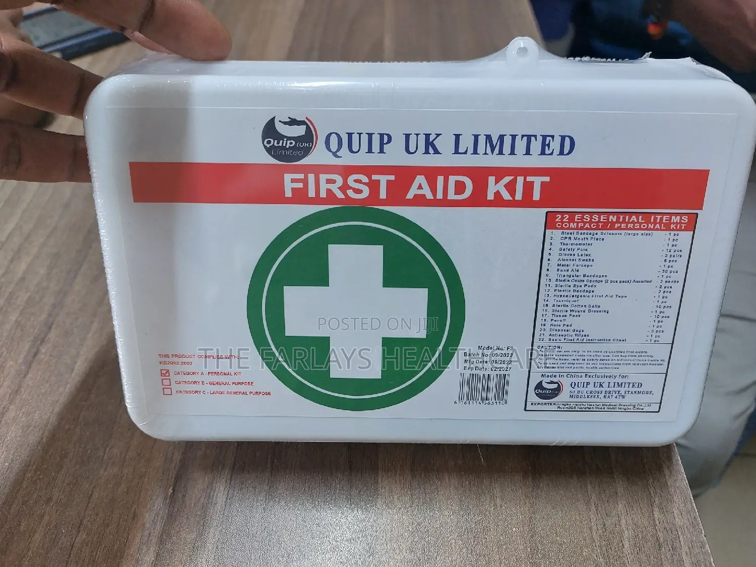 First Aid Kit - Category a (PERSONAL KIT)