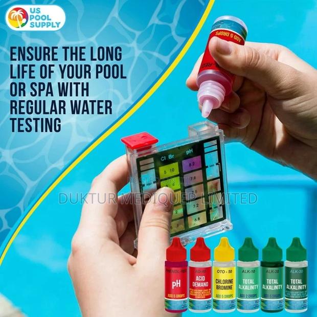 5-way Pool Spa Test Kit-ph/ Cl/ Bromine/ Alkalinity/ Acid - thumbnail 2