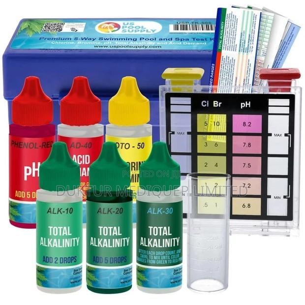 5-way Pool Spa Test Kit-ph/ Cl/ Bromine/ Alkalinity/ Acid - thumbnail 4