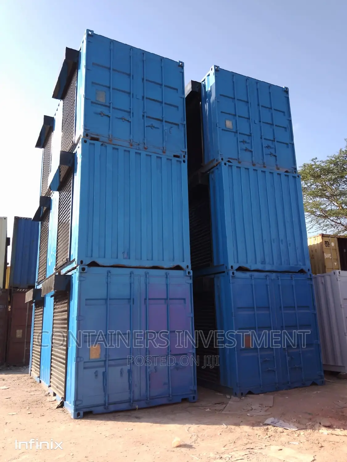 Container Stalls- Waiting to Be Delivered
