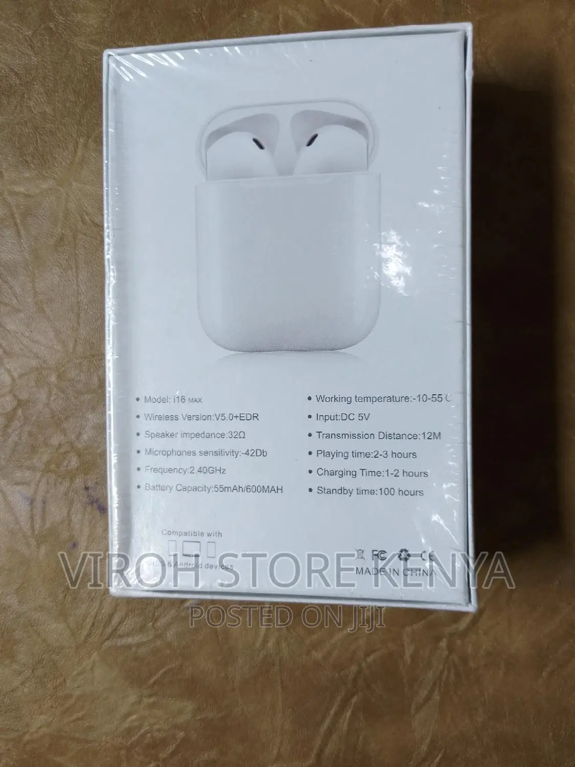 I16 Max V5.0 TWS True Wireless Earbuds 100hrs Play Time