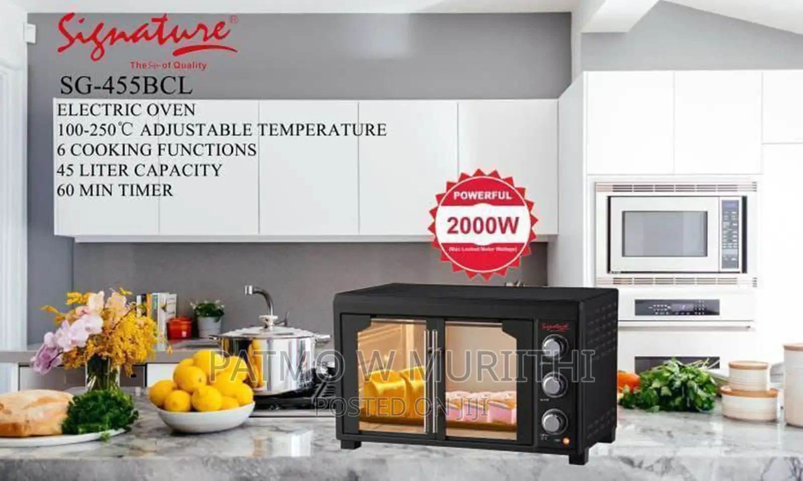 Oven-45 LTR Double Doors Electric Oven (Sg-455bcl)